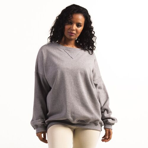 Sloppy Joe Organic Cotton Sweater - Cloud Grey