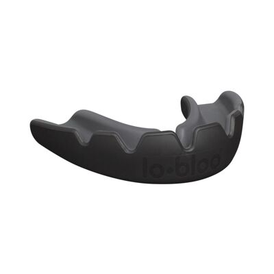 lobloo SLICK Professional Dual Density Mouthguard, One size (+10 yrs), Black