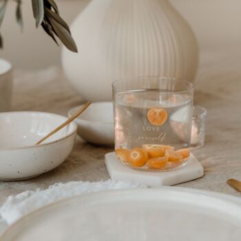 Verre à boire en lot de 2 Selflove blanc 1