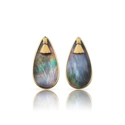 Abalone Gold Earrings