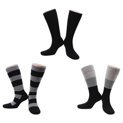 Sky and Sea Gray Ecological Cotton Socks (3 pairs)