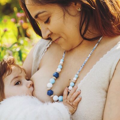 Lilac nursing or babywearing necklace