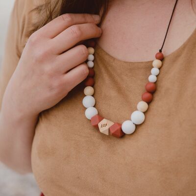 Collier d'allaitement ou de portage Mint & grey