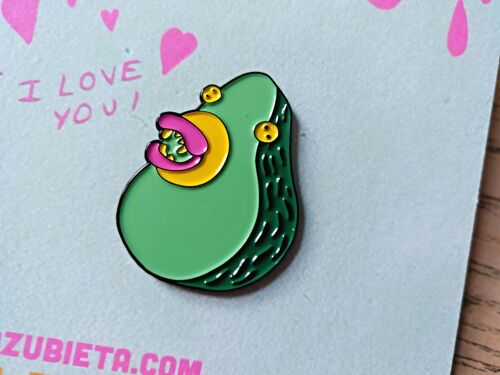 Avocado enamel pin