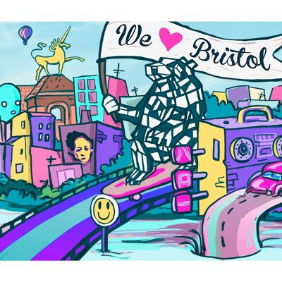 Bristol Creatures, Bristol Pound 21x14.8