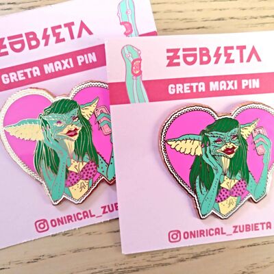 Greta the Gremlin Maxi Pin