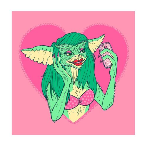 Greta the Gremlin: Selfie, am I pretty? 12x12