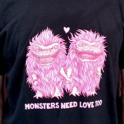 T-shirt Les monstres ont aussi besoin d'amour