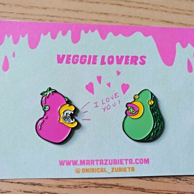 Paquete de pin de esmalte Veggie Lovers