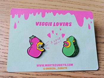 Pack d'épingles émaillées Veggie Lovers 1