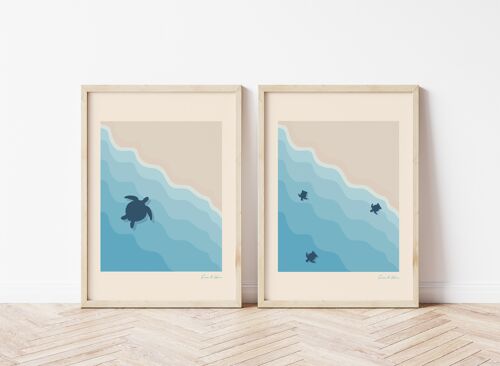 Turtles beach art print set
