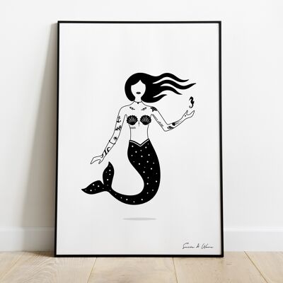 Meerjungfrau Kunstdruck