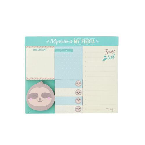 Set of sticky notes sloth Slow Collection