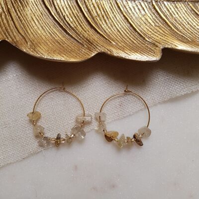 Prisca rutile quartz earrings