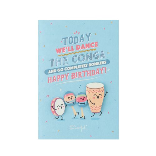 Birthday card - Today we'll dance the conga