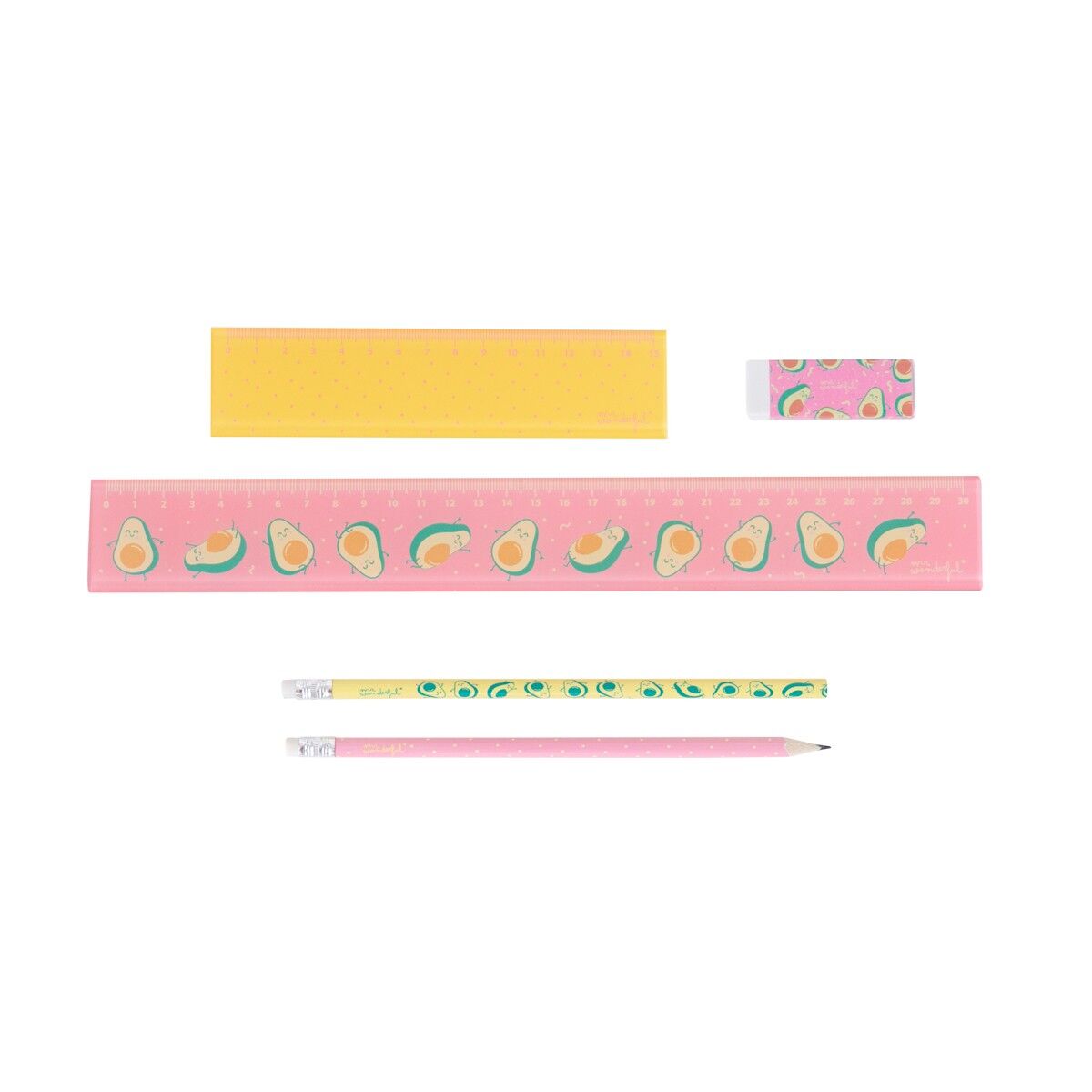 Ruler set including 30 cm and 15 cm rulers