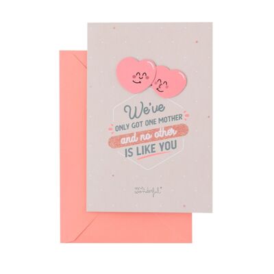 Greetings card – We've only got one mum, and none are like you