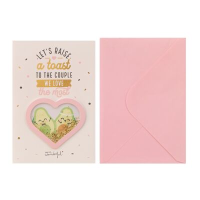 Tarjeta de felicitación - Un brindis por la pareja que más queremos