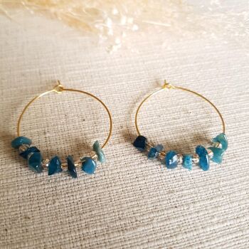 Boucles d'oreilles Prisca Apatite 1