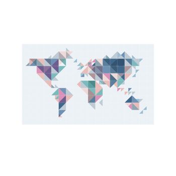 IXXI - The World tangrampink/blue - Wall art - Poster - Wall Decoration 2