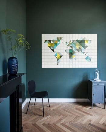 IXXI - The World tangramyellow/green - Wall art - Poster - Wall Decoration 1