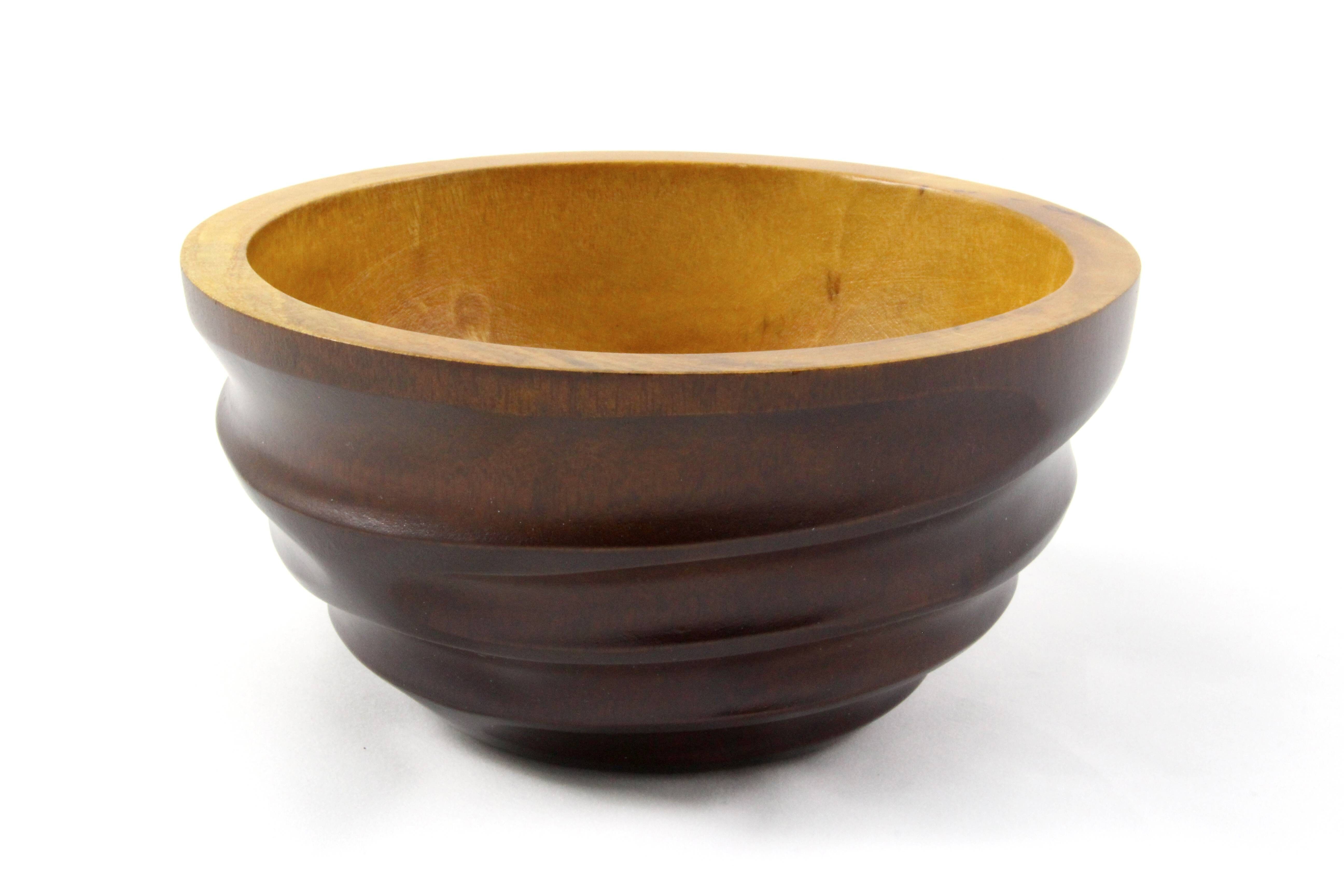 Ciotola in legno - portafrutta - insalatiera - modello Twist - choco - S (Øxh) 15cm x 7.5cm