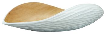 Bol en bois - bol à fruits - saladier - modèle Palm Seed - blanc - L (lxlxh) 50cm x 30 x 11,5cm 2