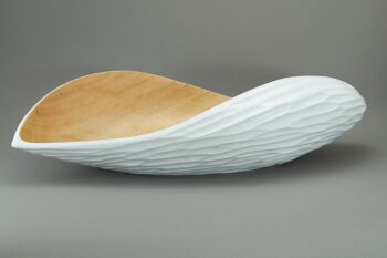 Bol en bois - bol à fruits - saladier - modèle Palm Seed - blanc - L (lxlxh) 50cm x 30 x 11,5cm 3