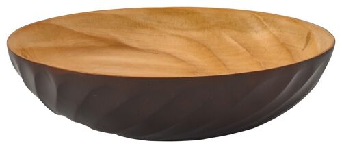 Holzschale - Obstschale - Salatschale - Modell  Eddy - choco -  S (Øxh)  30cm x 7.5cm