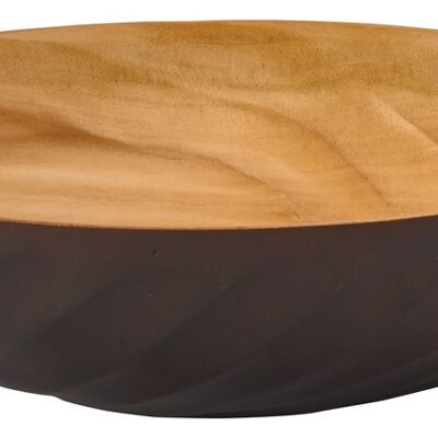 Ciotola in legno - portafrutta - insalatiera - modello Eddy - choco - S (Øxh) 30cm x 7.5cm