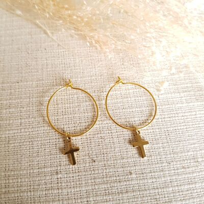 Tyfen Cross earrings - Pair