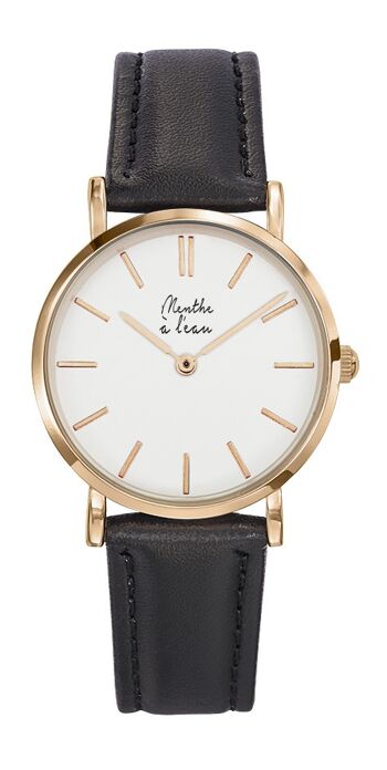 la véritable cuir noir F blanc doré rose-F 1