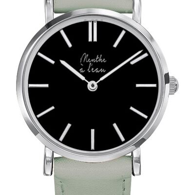 the real water green leather F black chrome-F