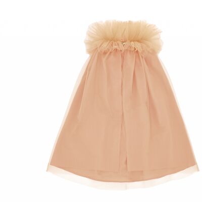 Cape Cotton + tulle with
Salmon tulle frill