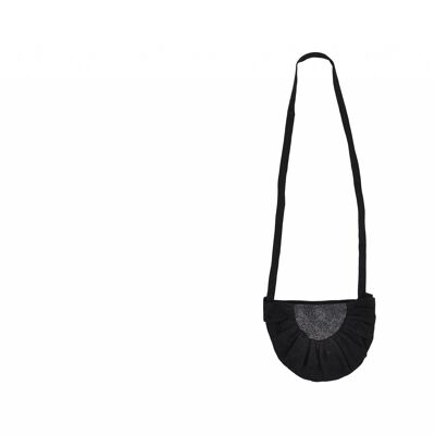 Moon Bag Linen Black + Black Glitter GM