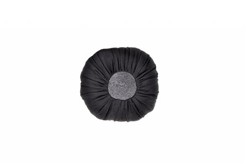 Coussin Boule PM LIN 
noir/P.Noir