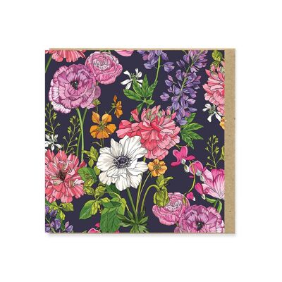 Somerset Flowers 130mm Square Greeting Card
