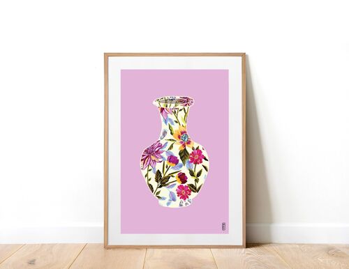 English Garden Vase A4 Art Print