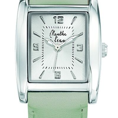 The water green leather rectangle-F