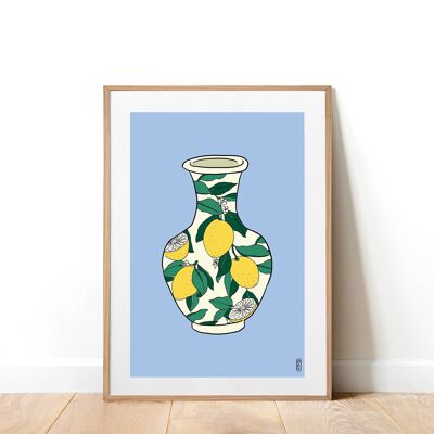 Lámina artística Limon Vase A4