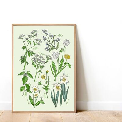 Spring Flowers A5 Art Print