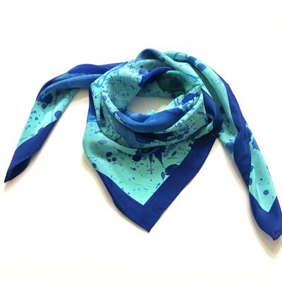 Blue Scarf 68x68c