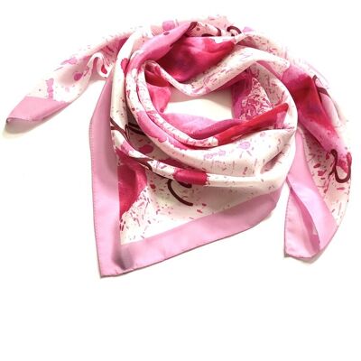 Pink Scarf 90x90 c