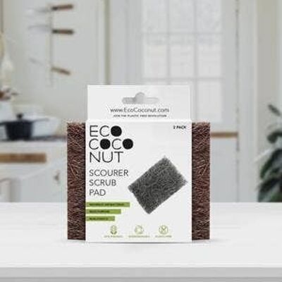 EcoCoconut 2 Pack Scrub Pads