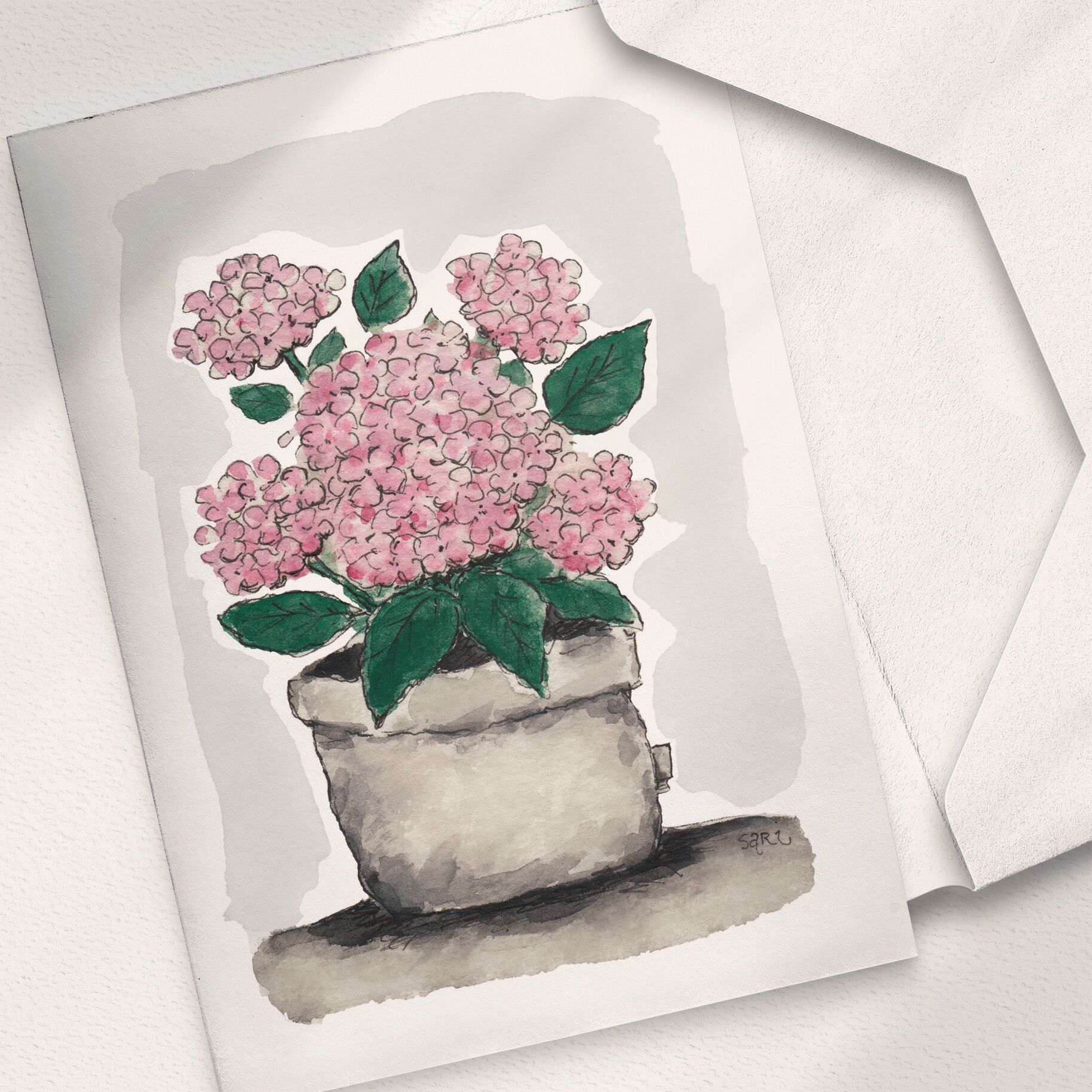 Ortensia - A6 piegato