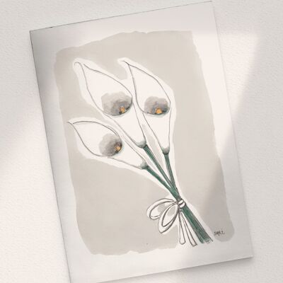 Calla-Lilien - A6 gefaltet