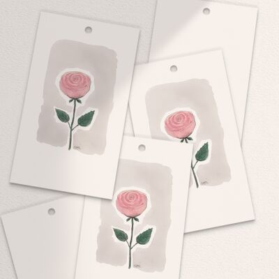 Pink Rose - A6 Folded