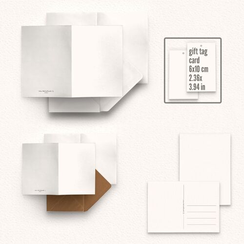 Calla, Black/White - Gift Tag Card