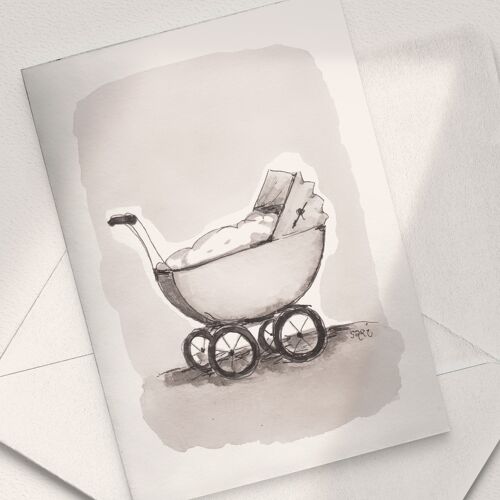Baby Carriage - A6 Folded