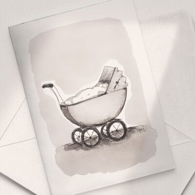 Baby Carriage - A6 Folded